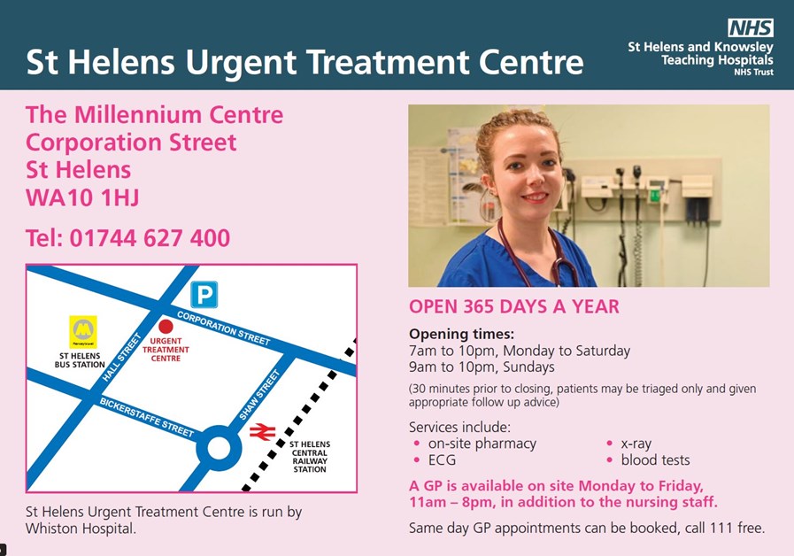 St Helens urgent treatment centre St Helens Cares